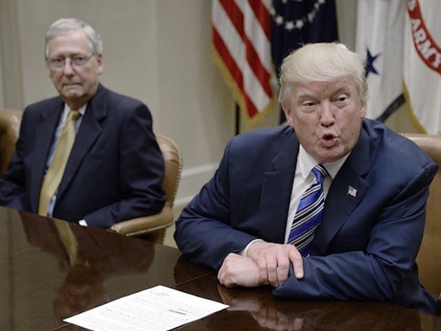 Trump hits McConnell for Senate crash of Obama health law repeal