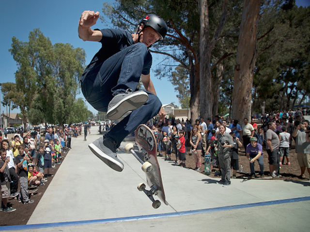 Tony Hawk recreates his breakthrough skate trick at age 48