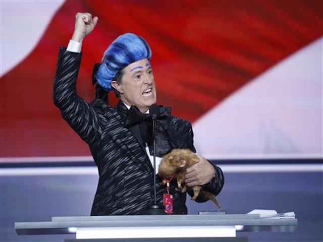 WATCH: Stephen Colbert crashes RNC stage for 'Hunger Games' prank