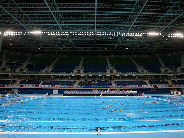 Why are there lifeguards at the Olympic swimming events?