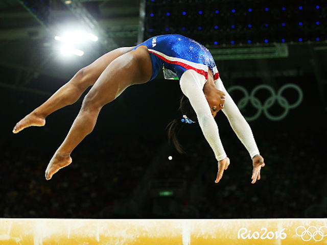 Simone Biles takes all-around individual gold medal