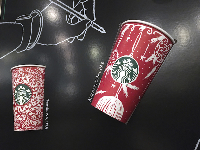 Starbucks' 2016 holiday cups feature Santa, traditional imagery