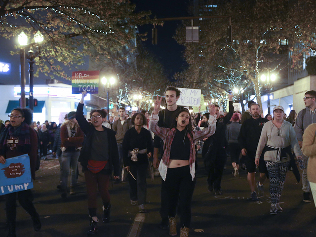 1 shot at anti-Trump protest in Oregon as demonstrations continue nationwide