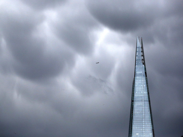 Drone nearly hit plane over London's Shard skyscraper