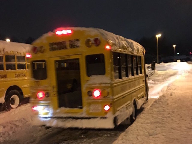 Snow day in school: Lake-effect leaves students stranded