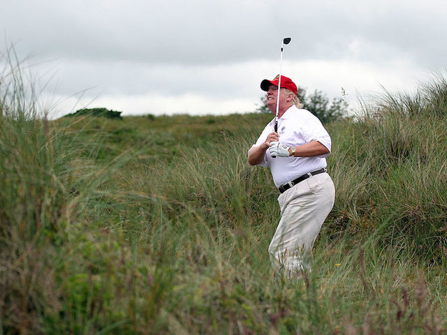 Trump, critic of Obama's golfing, regularly hits the links