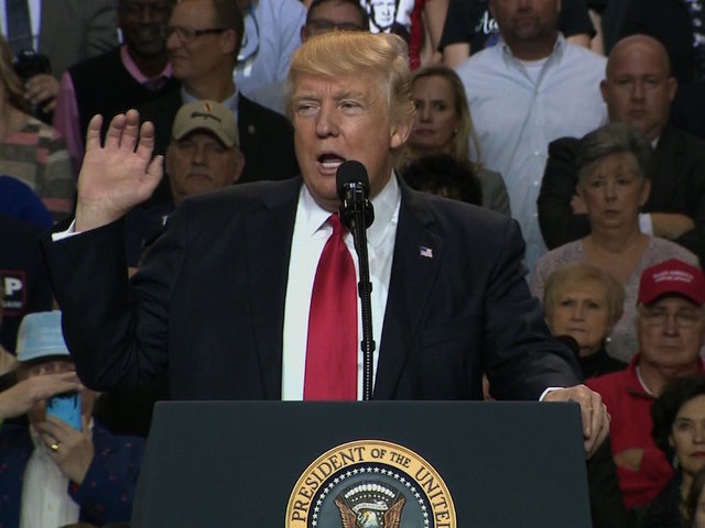 Trump restrains himself in Kentucky, doesn't respond to FBI testimony