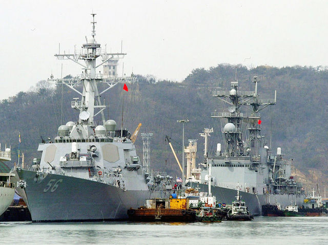 US destroyer collides with merchant ship near Singapore