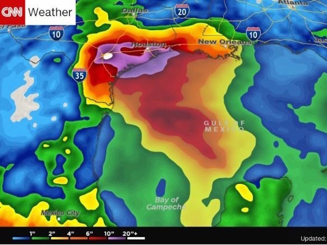 Harvey strengthens into hurricane, threatens Texas