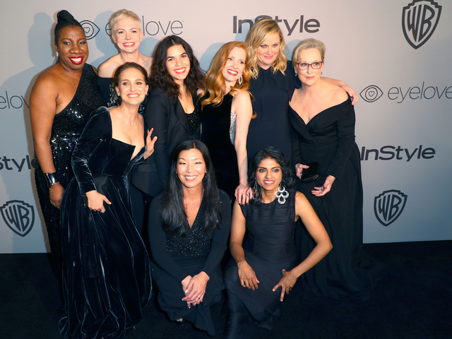 Actresses wear black at 2018 Golden Globes to protest sexual misconduct
