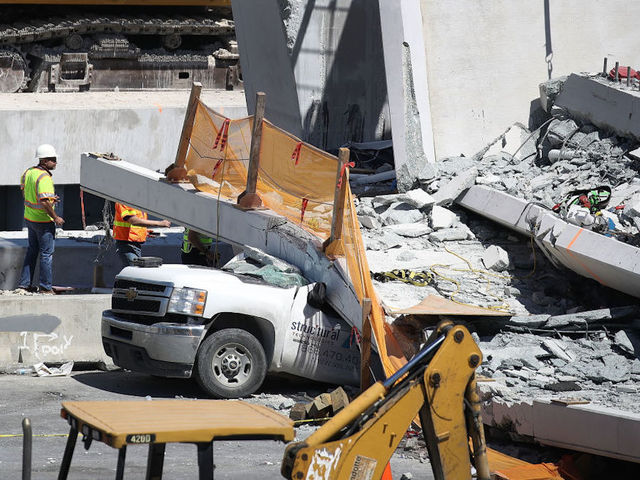 PHOTOS: Bridge collapse near Florida International University crushes cars