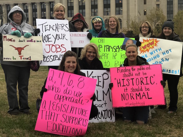 Oklahoma teachers walkout extends into second week
