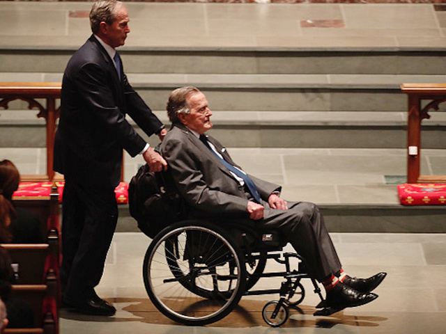 President George H.W. Bush moved out of the ICU