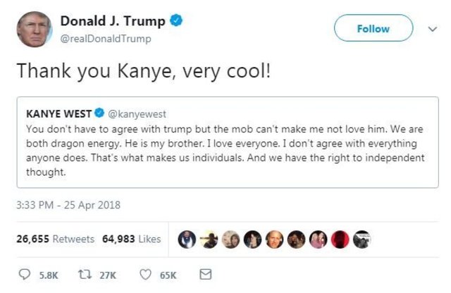 Kanye West criticizes Obama and praises Trump: 'The mob can't make me not love him'