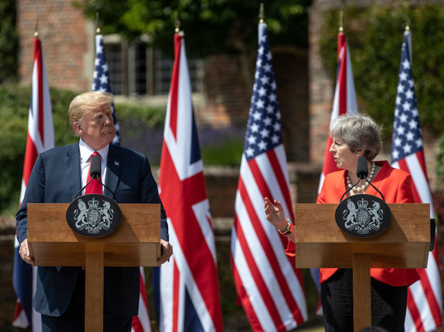 British PM Theresa May says Trump advised her to sue the EU