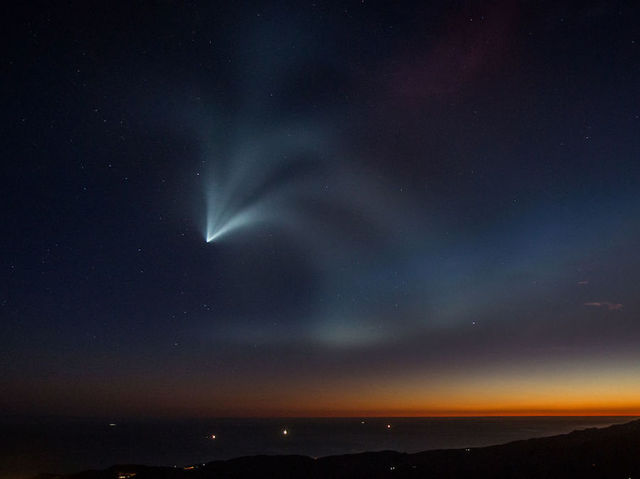 Photos: SpaceX rocket launch lights up evening sky