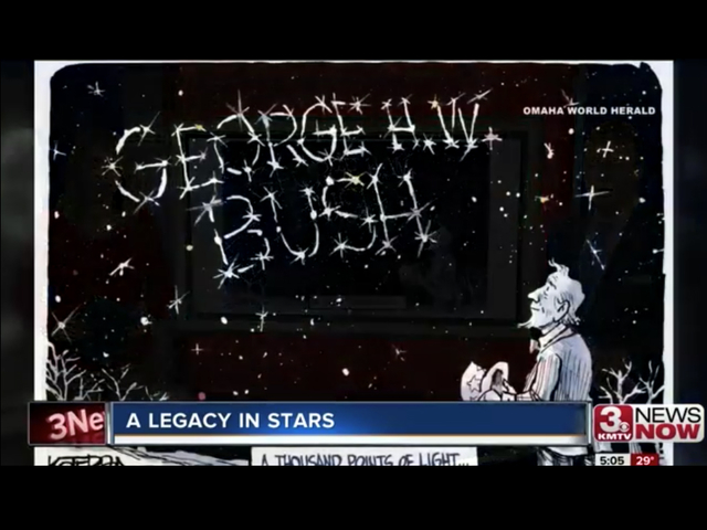 This Nebraska cartoonist is getting national attention for his illustrated tribute to Bush